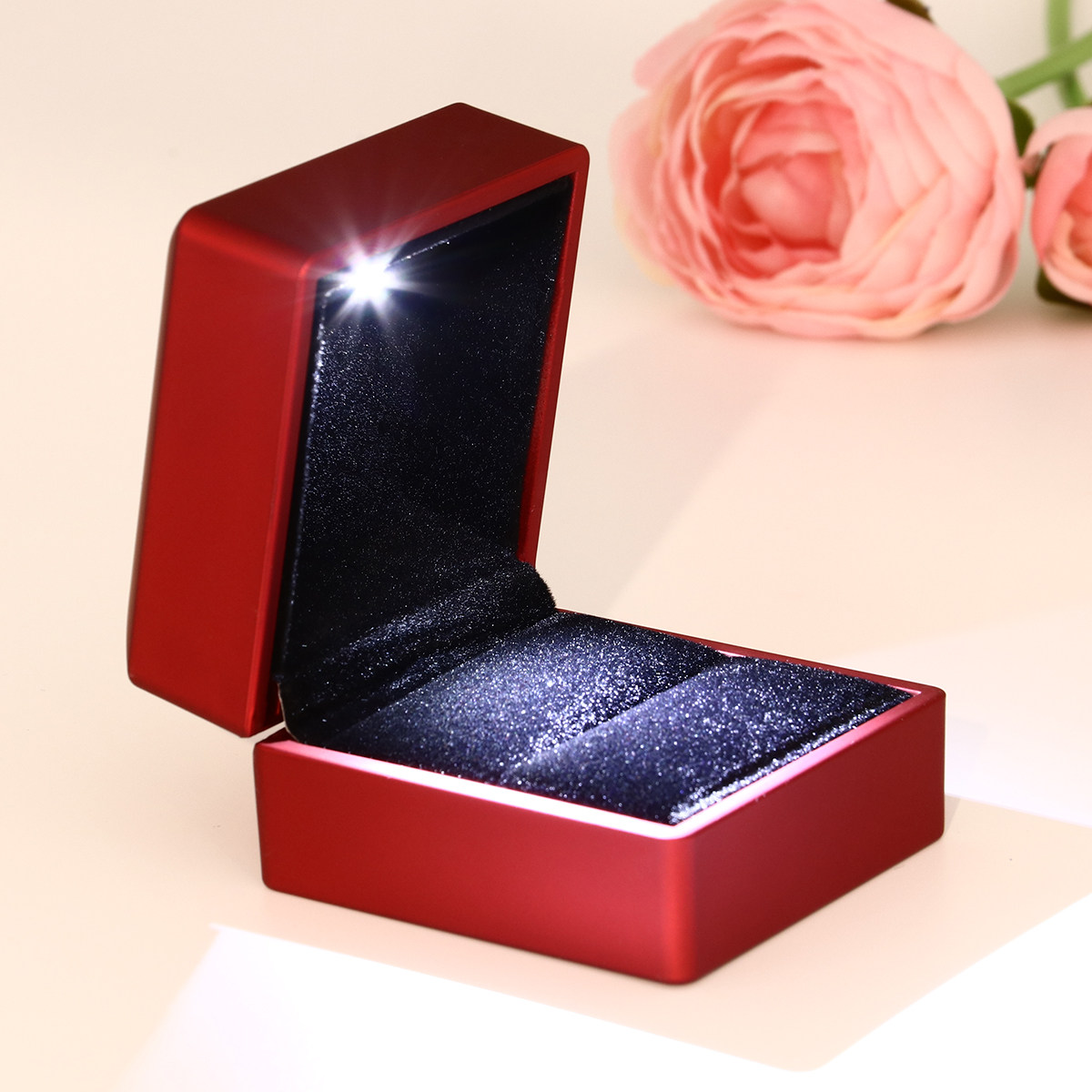 Interior Design And Construction - Kotak Hadiah Perhiasan dengan Lampu LED,