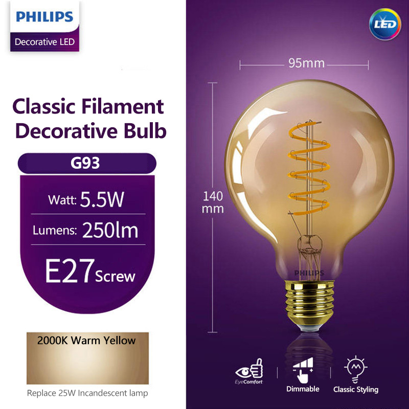 Lampu LED Philips G93 Classic  - Philips Bulb Led Classic ulasan dan harga