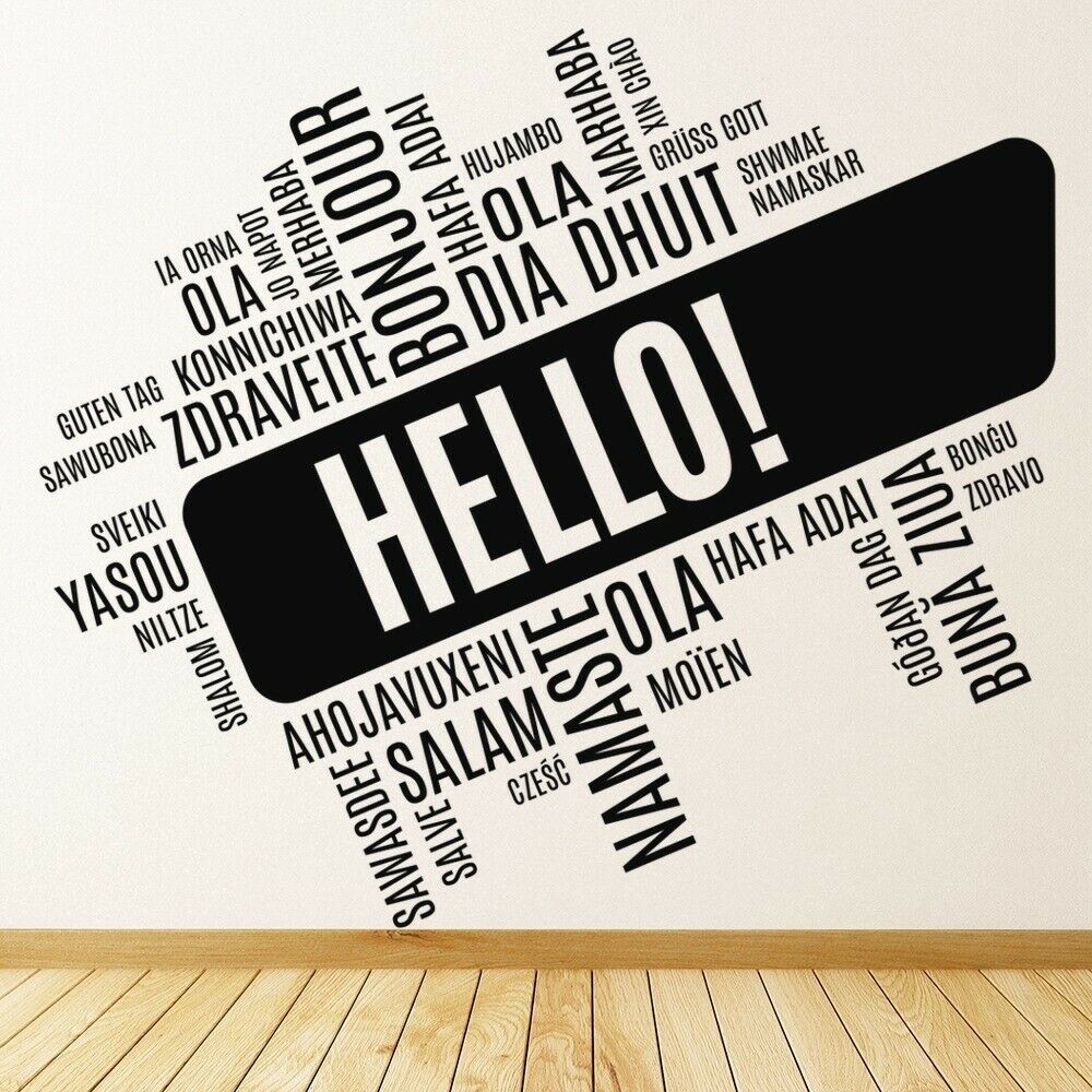 Halo Bahasa Asing Stiker Dindi - Interior Design Language ulasan dan harga