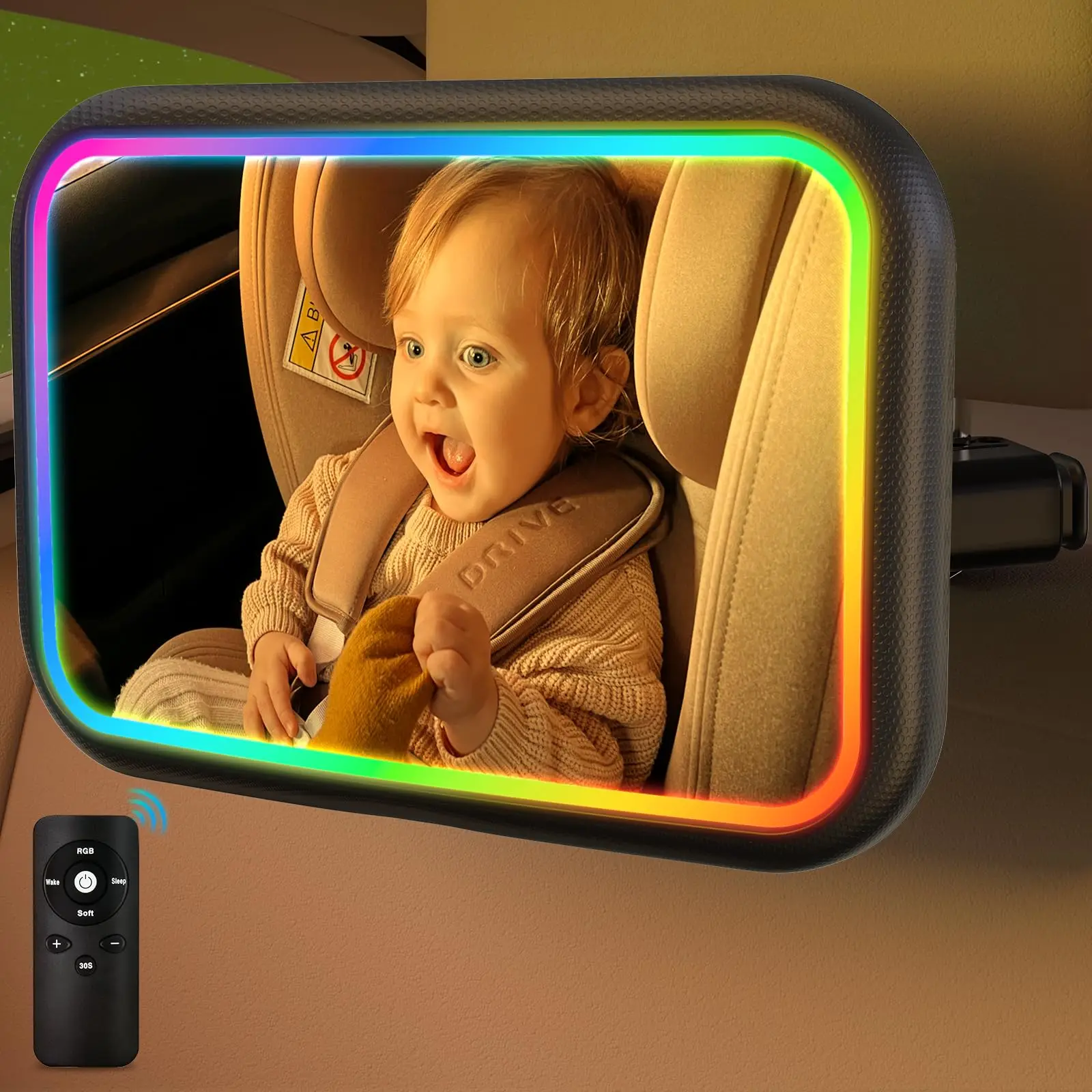 Cermin Mobil Bayi dengan Lampu - Interior Design Remote ulasan dan harga